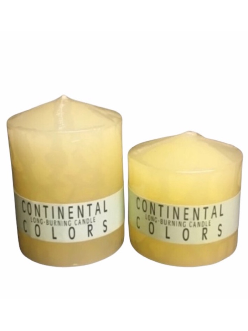 NWT Yellow Decorative Candle Set of 2